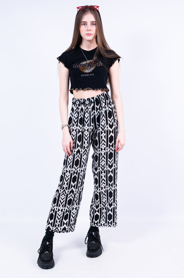 Abstract Print Floaty Trousers