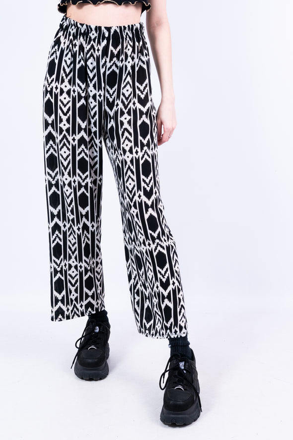Abstract Print Floaty Trousers