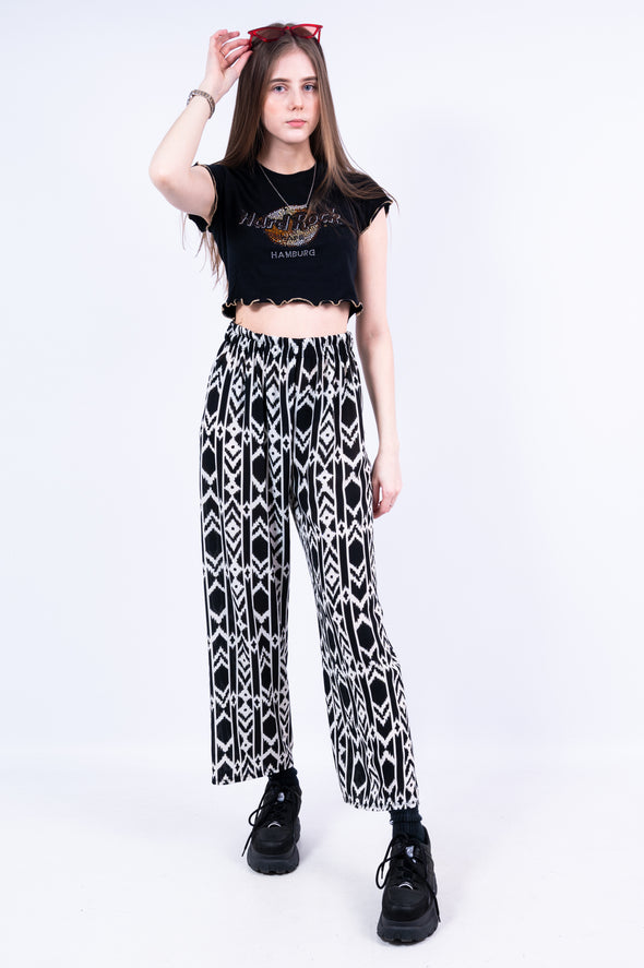 Abstract Print Floaty Trousers