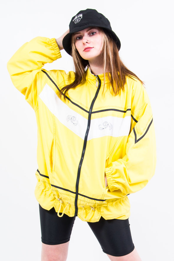 Vintage 90's Yellow Shell Bomber Jacket