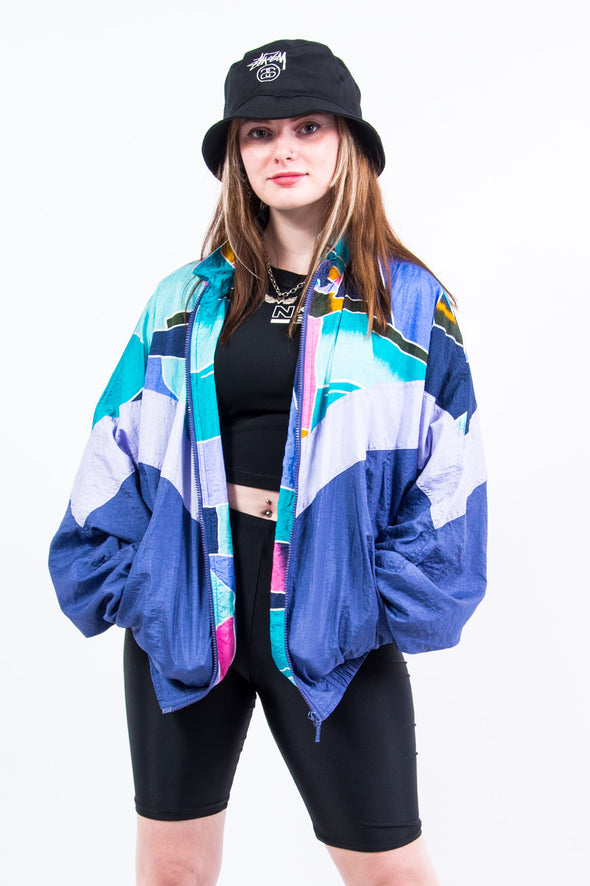Vintage 90's Abstract Shell Bomber Jacket