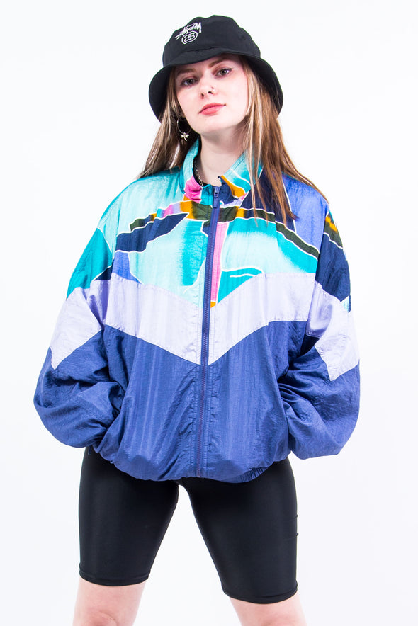 Vintage 90's Abstract Shell Bomber Jacket
