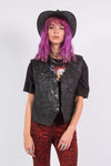 Vintage 90's Leather Patchwork Western Waistcoat