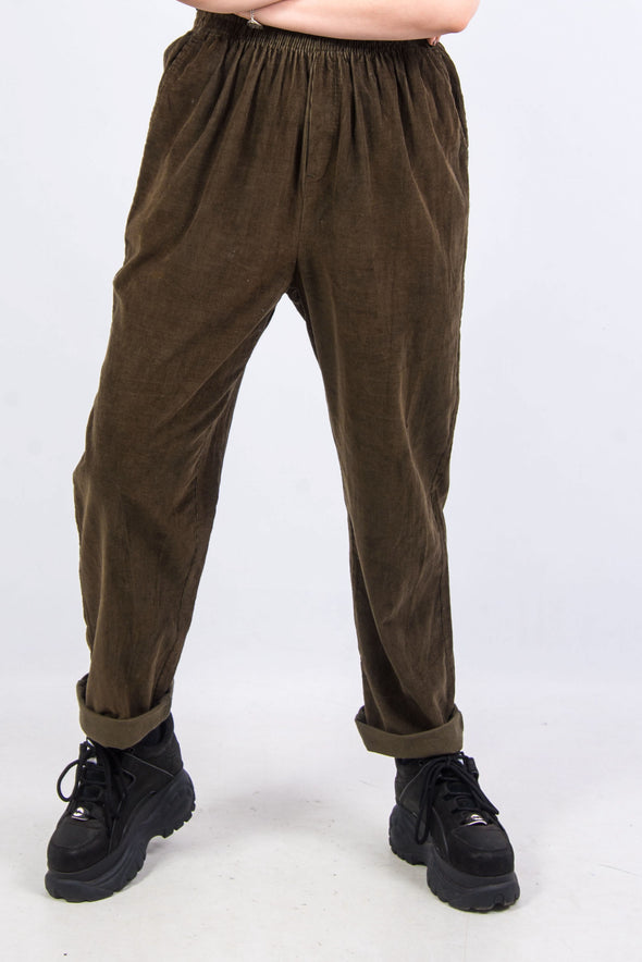 Vintage 90's Olive Green Cord Trousers