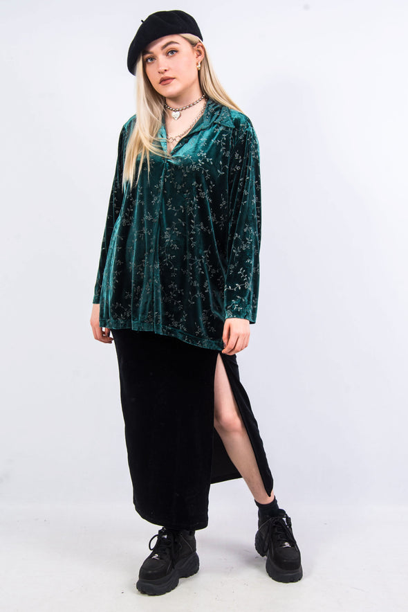 Vintage 90's Glittery Velvet Shirt