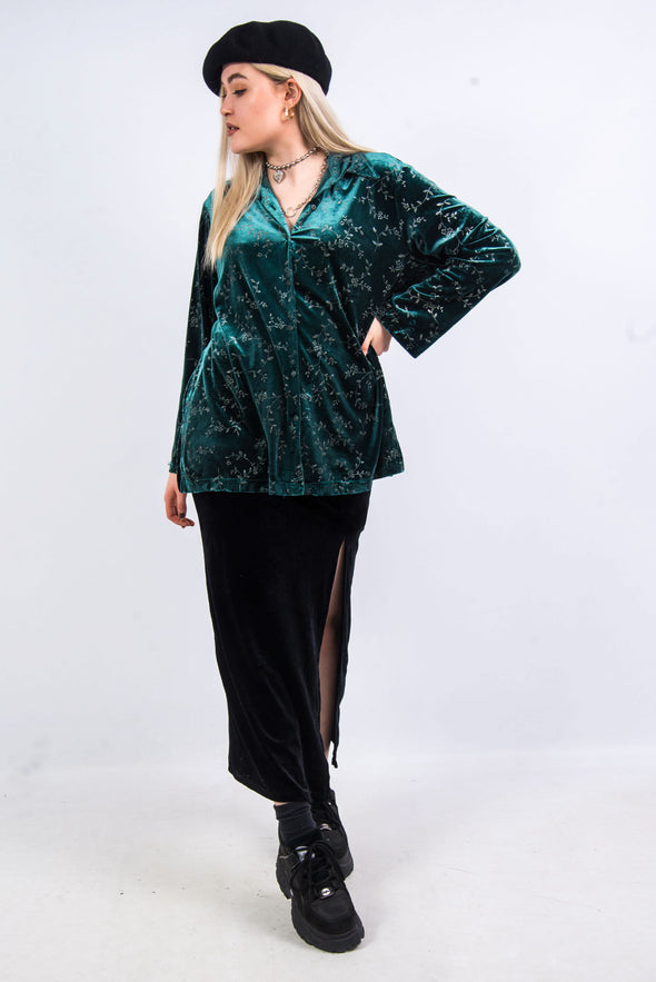 Vintage 90's Glittery Velvet Shirt