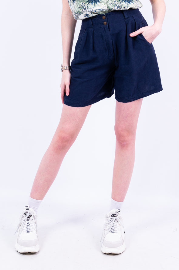Vintage 90's Navy Blue High Waist Shorts