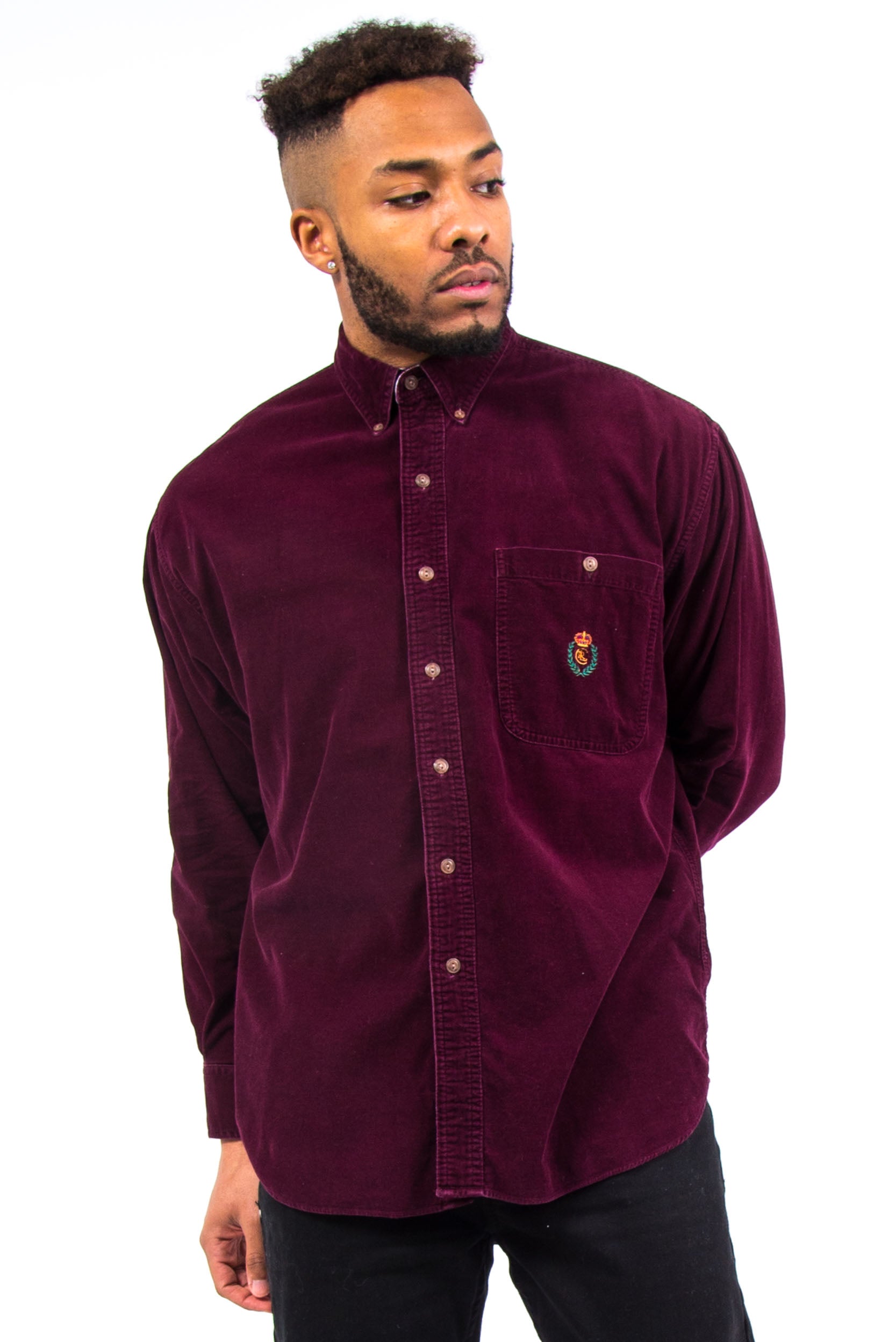 chaps ralph lauren dress shirts Long Sleeve Multi Colored Stripped Striped The Vintage Point