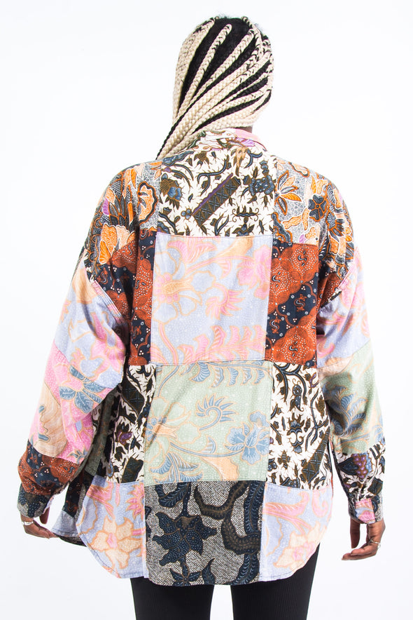 Vintage 90's Abstract Patchwork Print Shirt