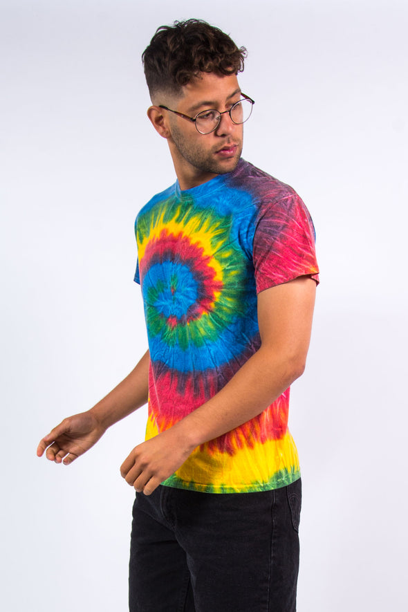 Vintage Multicoloured Spiral Tie Dye T-Shirt