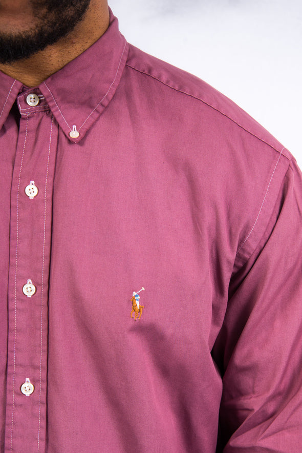 90's Vintage Ralph Lauren Pink Shirt