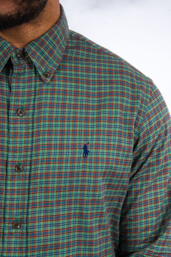 90's Ralph Lauren Green Check Shirt