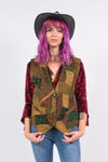 Vintage Patchwork Embroidered Suede Waistcoat