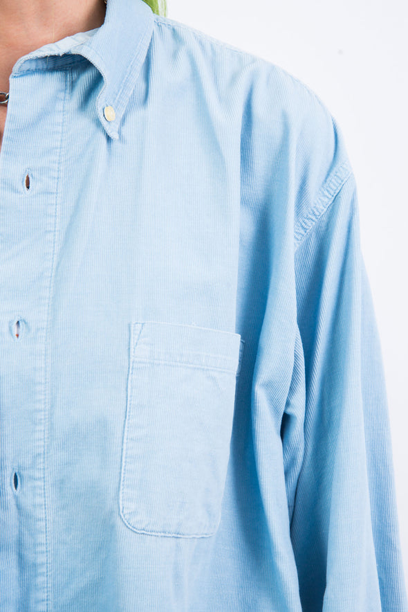 Vintage 90's Baby Blue Cord Shirt