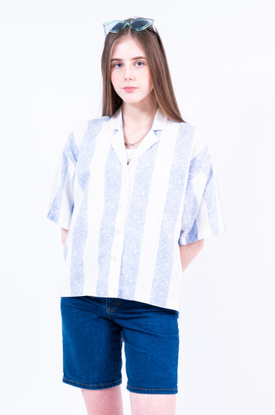 Vintage Cropped Stripe Shirt