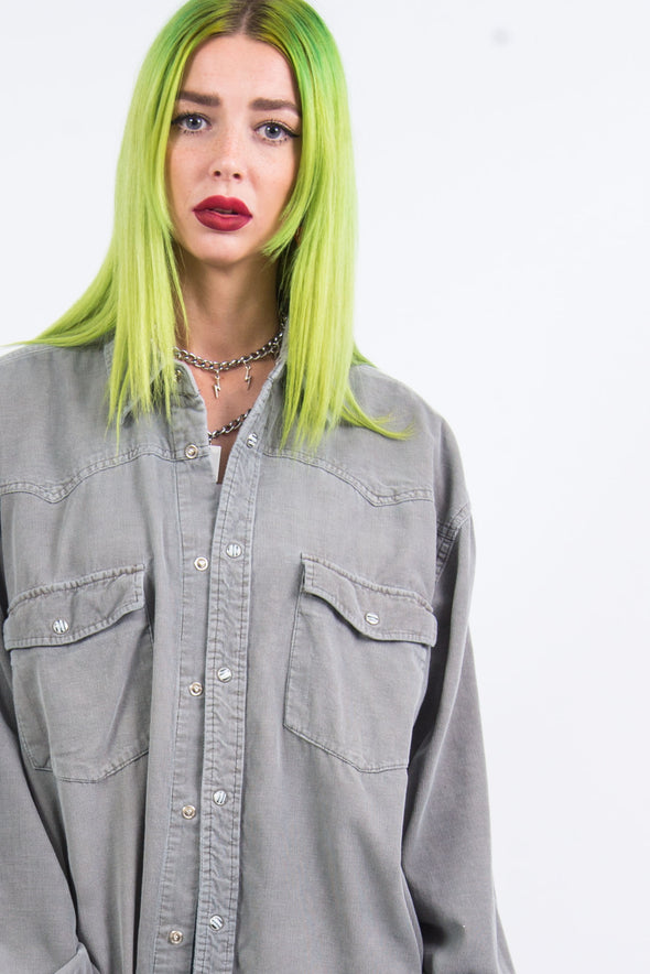 Vintage 90's Grey Cord Shirt