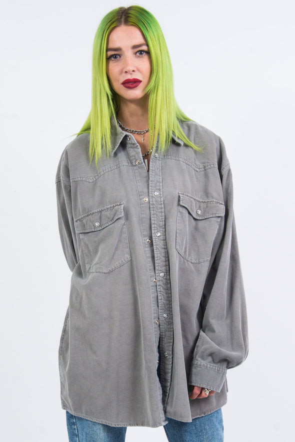 Vintage 90's Grey Cord Shirt