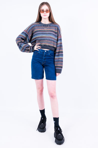 Vintage Cropped Knit Jumper