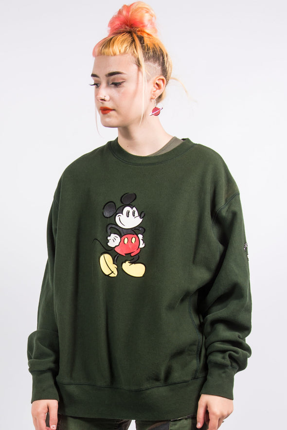 Vintage Disney Green Mickey Mouse Sweatshirt