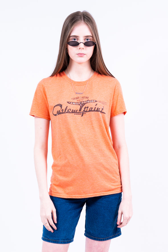 Harley Davidson Neon Peach Wisconsin T-Shirt