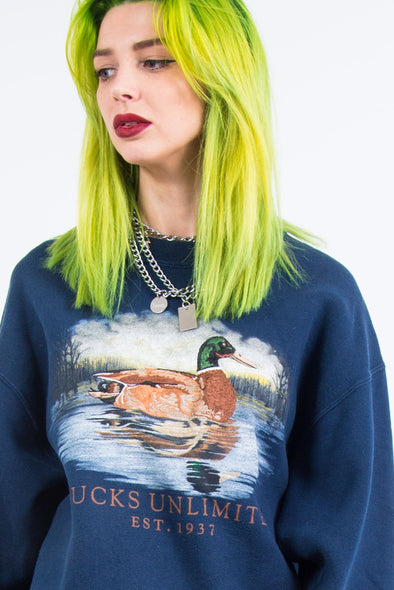 Vintage 90's Cute Duck Print sweatshirt