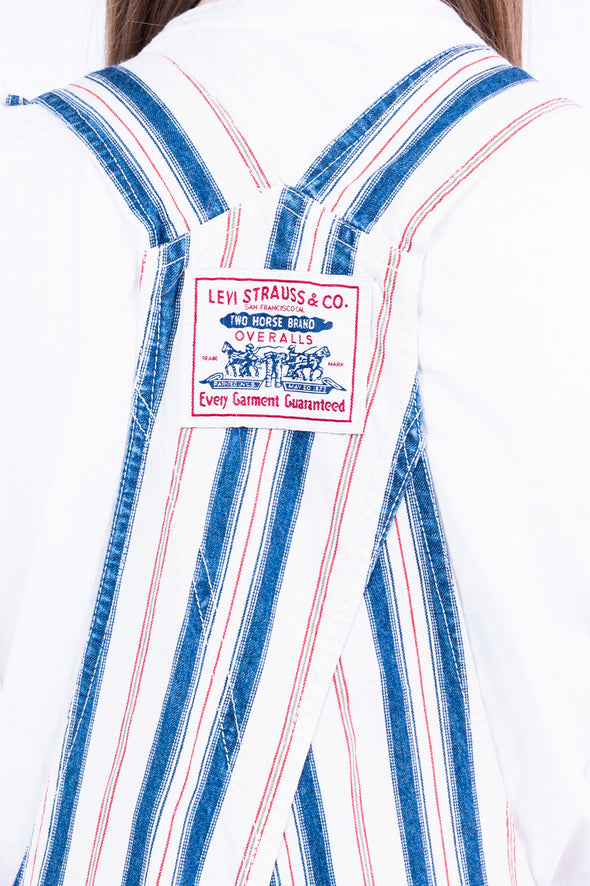 Vintage Levi's Striped Short Dungarees