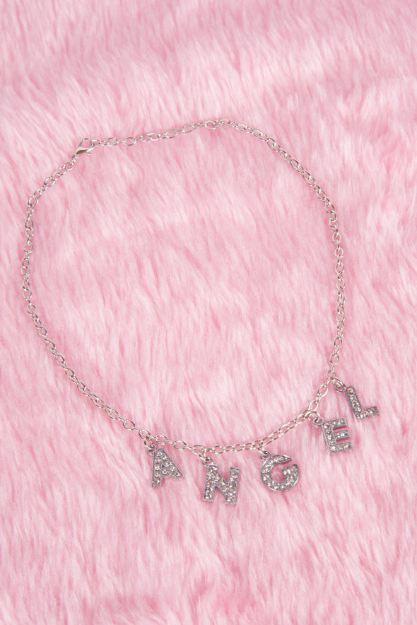 Y2K Angel Diamante Necklace