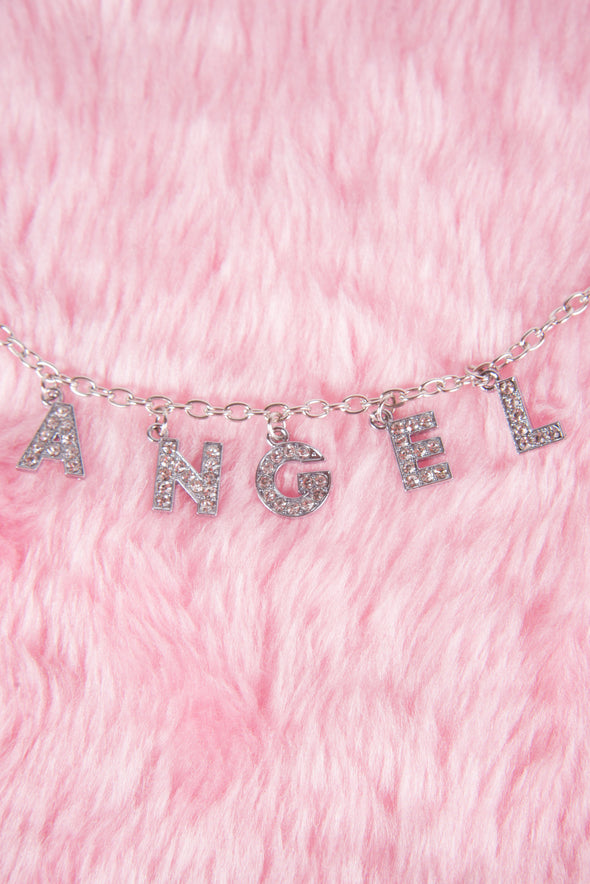 Y2K Angel Diamante Necklace