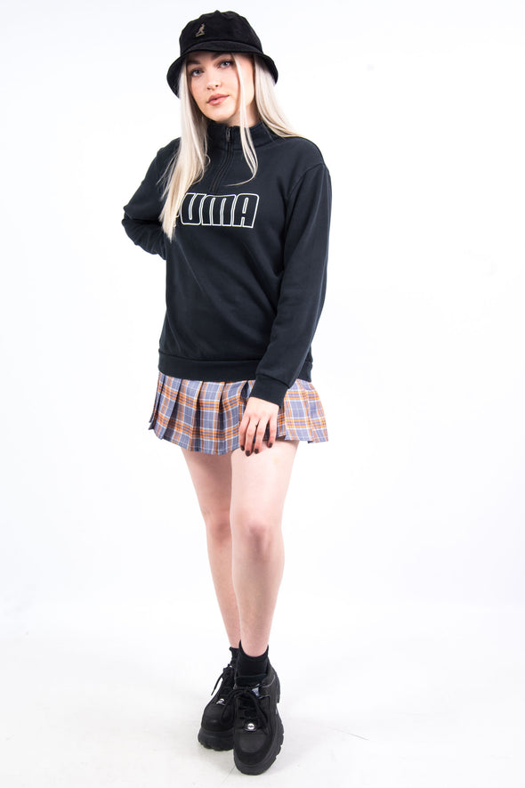Vintage Puma Spell Out 1/4 Zip Sweatshirt