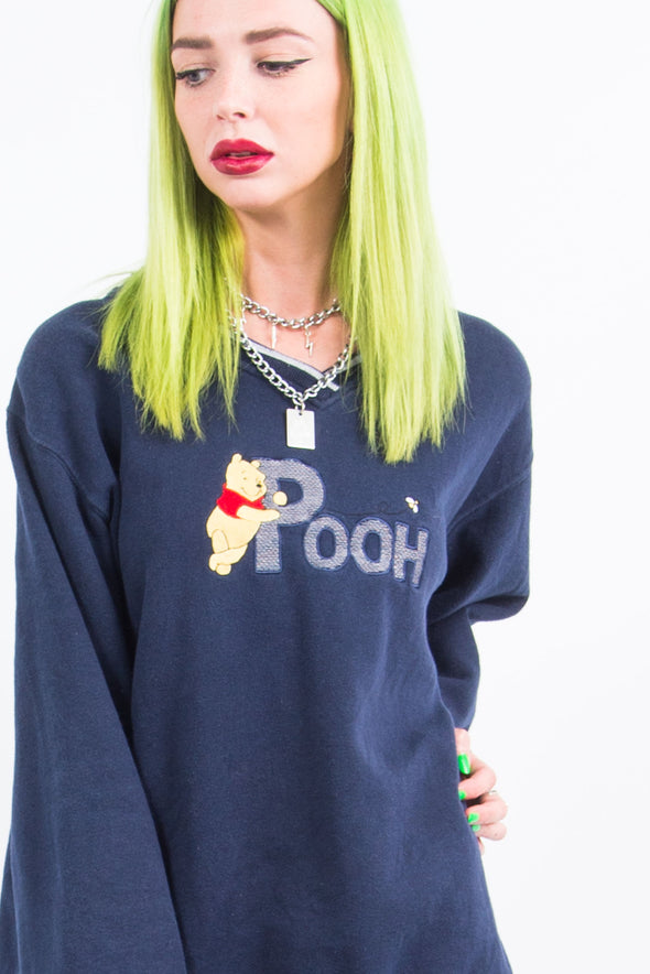 Vintage 90's Disney Winnie the Pooh V-Neck Sweatshirt