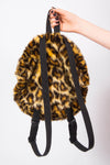 Y2K Style Leopard Faux Fur Rucksack Backpack
