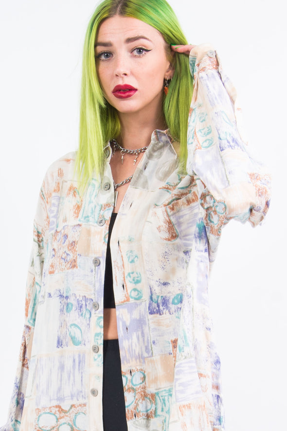 Vintage 90's Abstract Print Shirt