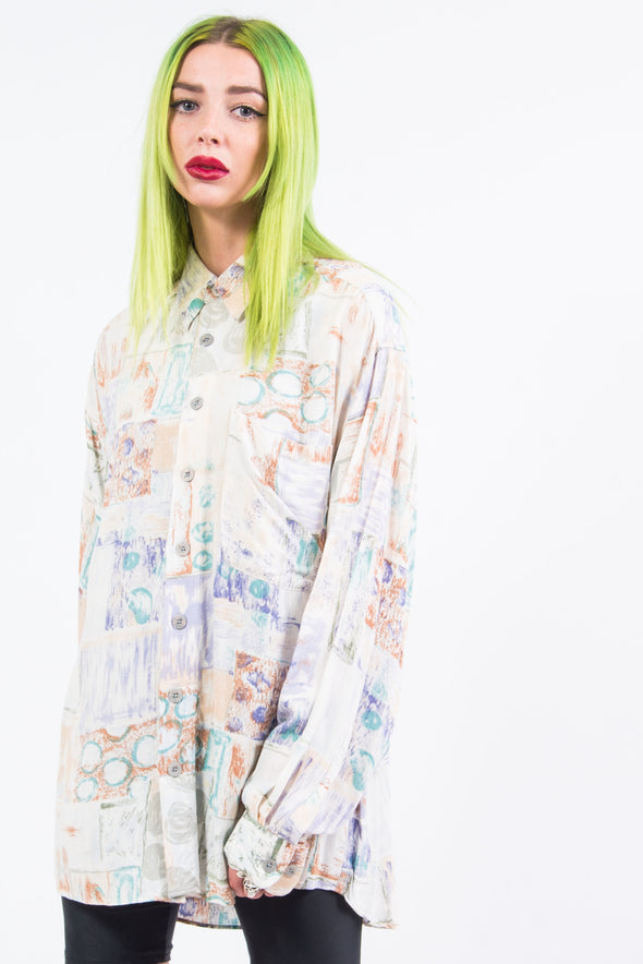 Vintage 90's Abstract Print Shirt