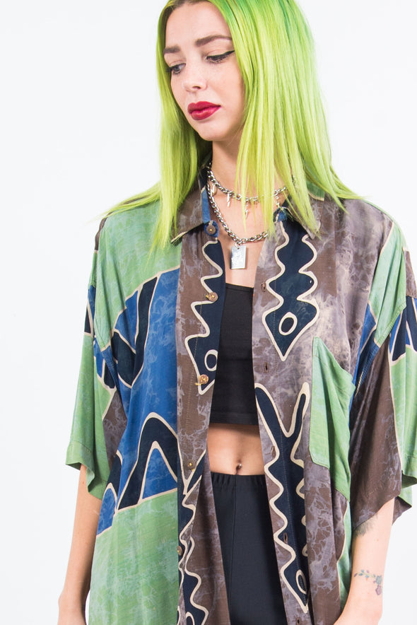 Vintage 90's Abstract Oversized Shirt