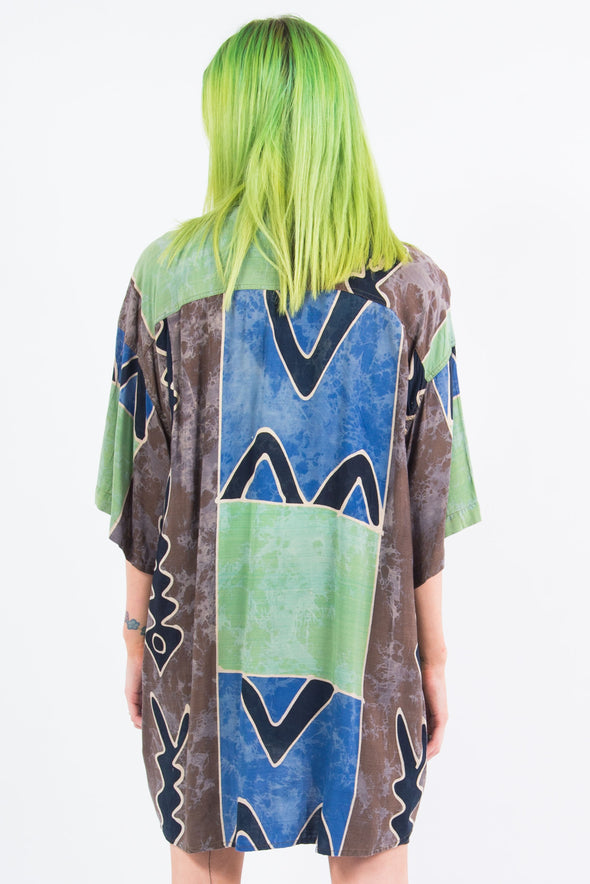 Vintage 90's Abstract Oversized Shirt