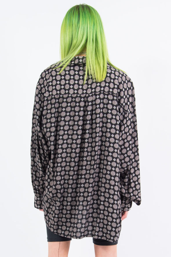 Vintage 90's Oversize Patterned Shirt