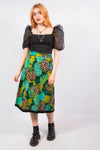 Vintage 70's Floral Midi Skirt