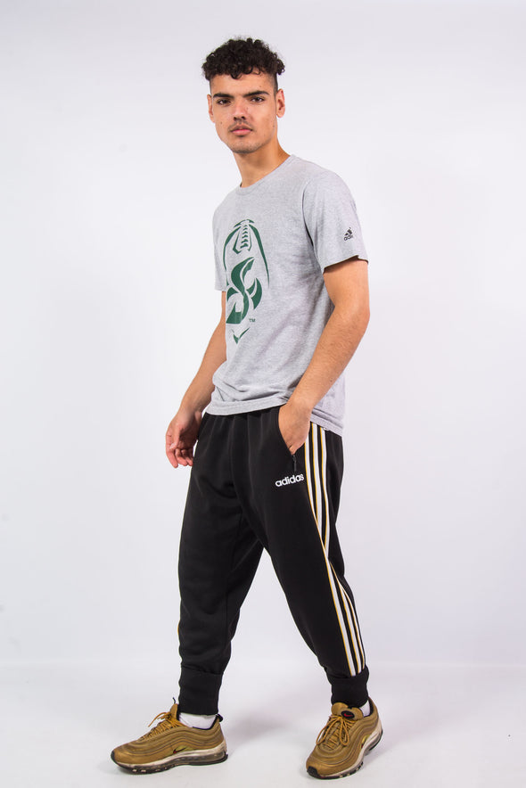 Adidas grey t-shirt with rugby print