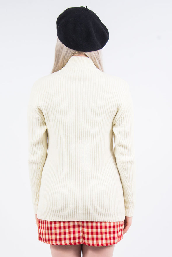 Vintage 90's Ribbed Cable Knit Jumper