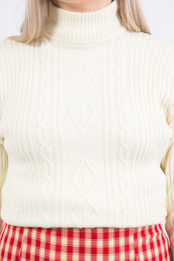 Vintage 90's Ribbed Cable Knit Jumper