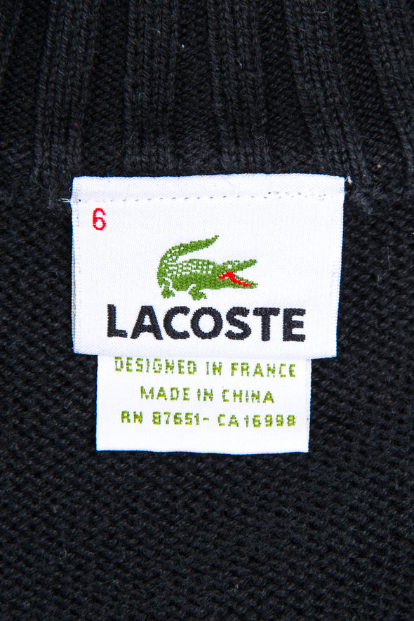 Vintage Lacoste 1/4 Zip Cotton Knit Jumper
