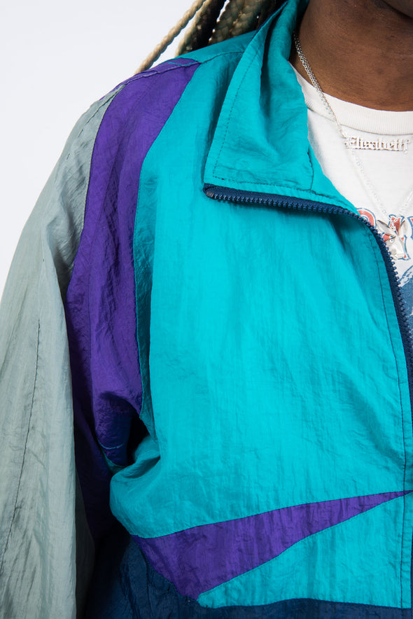 Vintage 90's Colour Block Shell Tracksuit Jacket