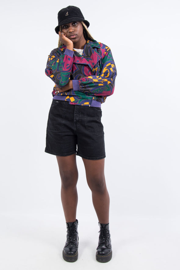 UK Fashion. The best in UK vintage fashion. Shop patterned shirts right now on our online vintage clothing store | THE VINTAGE SCENE.Vintage 90's Multicolour Silk Bomber Jacket
