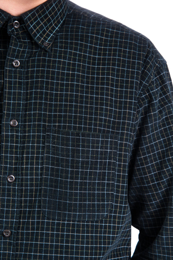 90's Check Pattern Cord Shirt