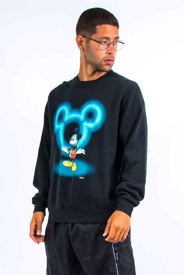 90's Mickey Mouse Black Sweatshirt