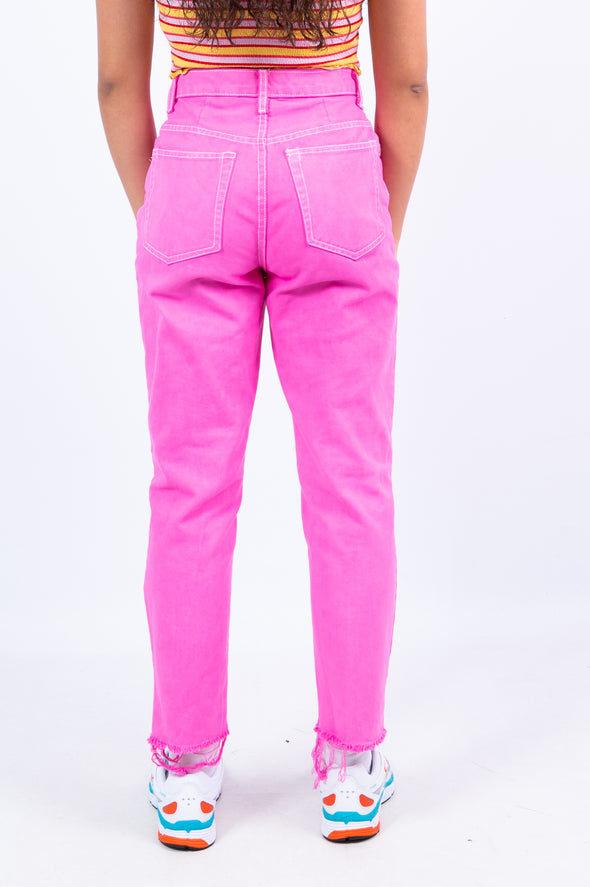 Vintage Pink Tapered Mom Jeans