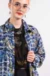 Vintage 90's Silk Floral Print Bomber Jacket
