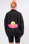 Vintage 90's Black Neon Lightweight Ski Jacket