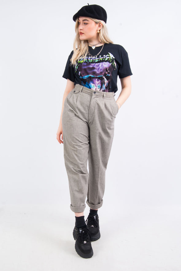 Vintage 90's Lee High Waist Fine Check Trousers