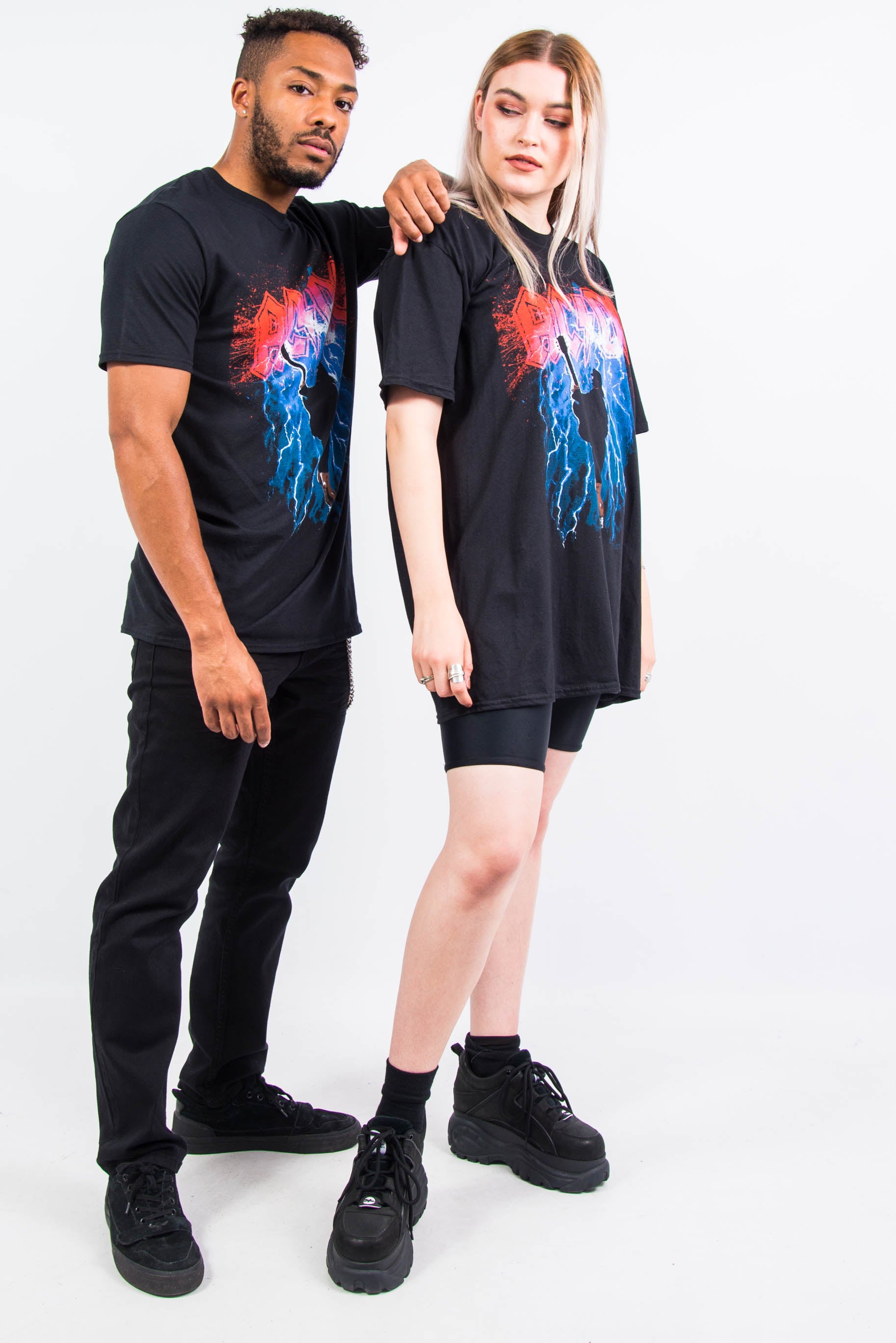Black AC/DC Thunderstruck Graphic Band T-Shirt – The Vintage Scene